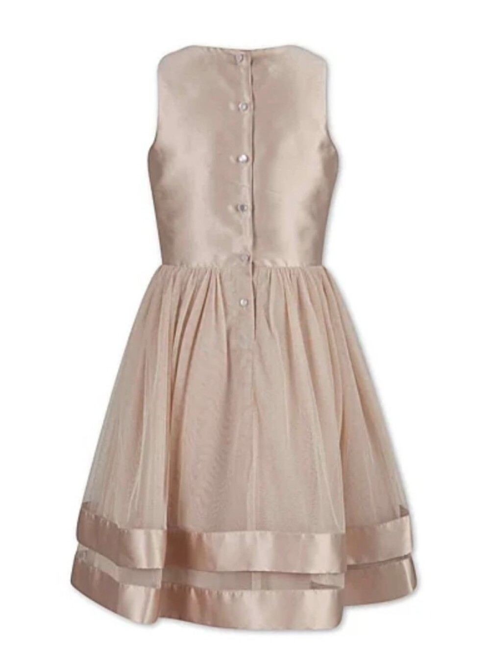 Speechless Girls Sleeveless Fit + Flare Dress- Champagne - Picture 6 of 6